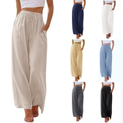 Damen leinenhose weit sommer - damen,