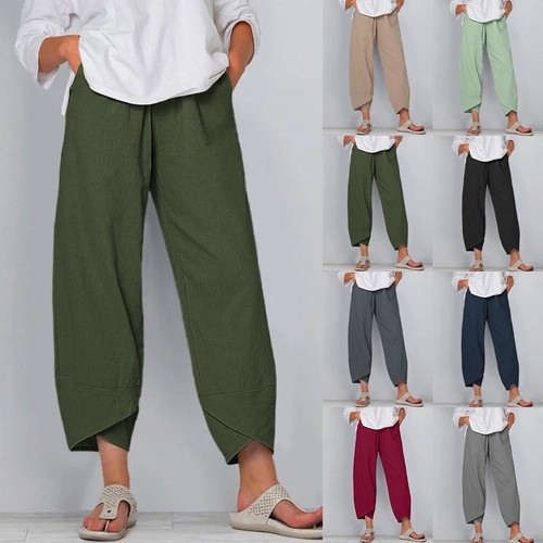 Damen leinenhose sommer hose - leinenhose,