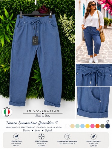 Damen sommerhose jeansblau - damen,