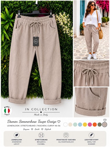 Damen sommerhose taupe greige - damen,
