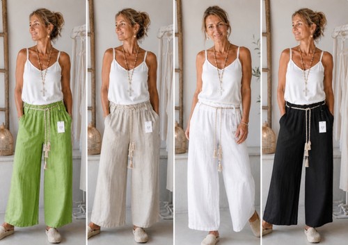 Damen leinenhose sommer - damen,