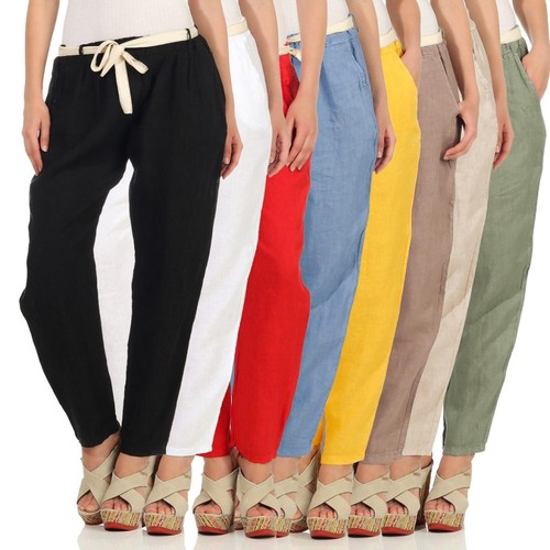 Damen leinenhose lockere - damen,