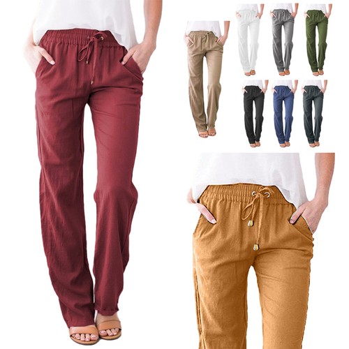 Damen leinen weitem bein - leinen, hose