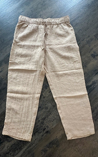 Damen leinenhose beige größe - beige,