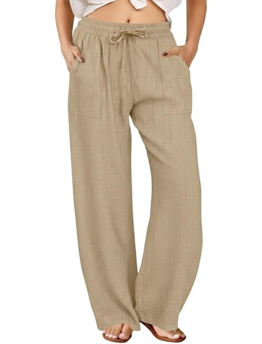 Baumwoll leinenhose damen - baumwoll,