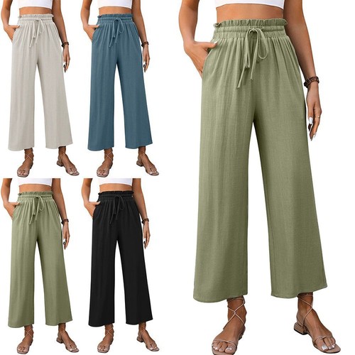 Damen leinenhose weit - damen,
