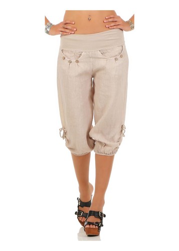 Damen leinenhose stoffhose - leinenhose,