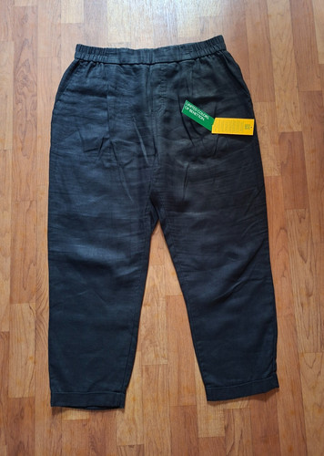 Damen leinenhose schwarz - leinenhose, 42