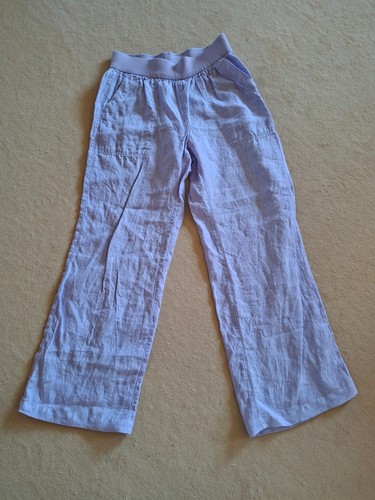 Leinenhose weit flieder lila - weit,
