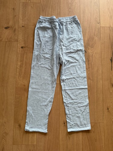 Hellblaue damen leinenhose - damen,