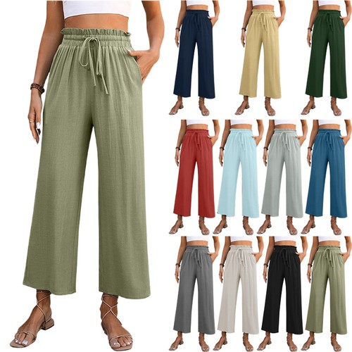 Damen leinenhose sommer - sommer, weit