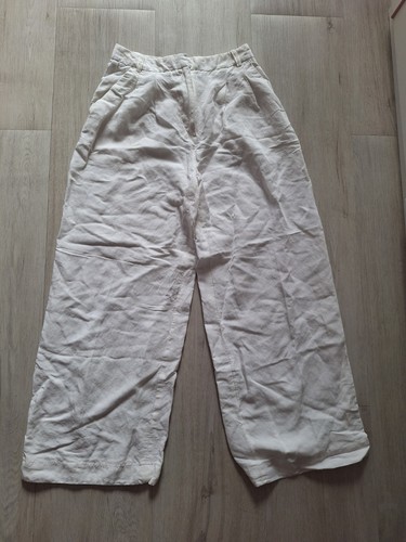 Luftige weiße leinenhose - leinenhose, –